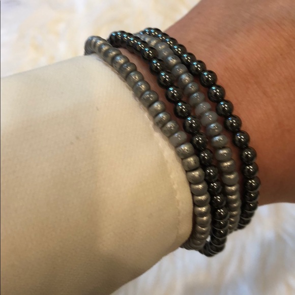 Jewelry - Set of 4 Beaded Stacked Bracelets!